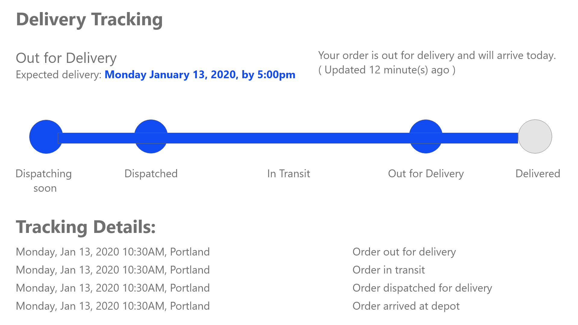 delivery tracking